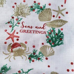 Coastal Beach Home Christmas Dinner Tablecloth